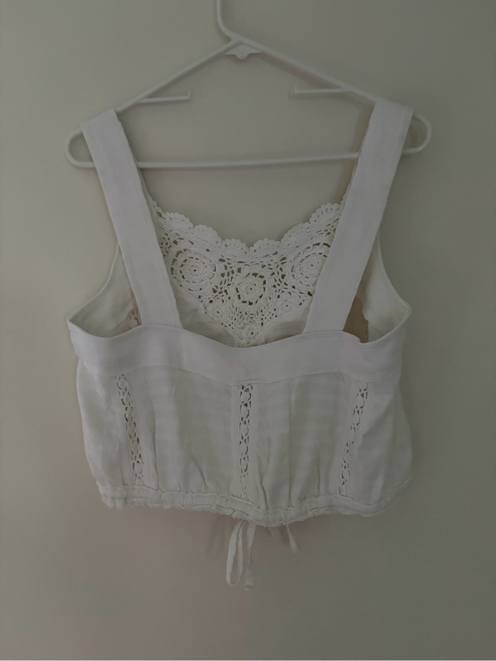 Free People White Crochet Trim Tank Top - Picture 2 of 4